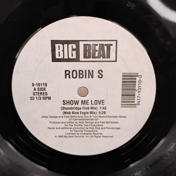 VTG Robin S ‎– Show Me Love / 1993 Big Beat ‎#0-10110 Vinyl 12" Maxi Single - Picture 4 of 6
